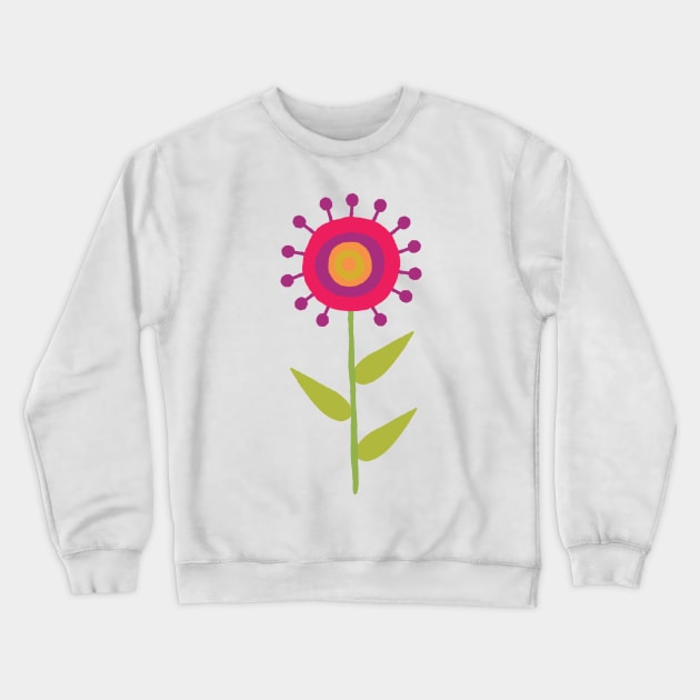 Groovy Abstract Flower Crewneck Sweatshirt by ziafrazier